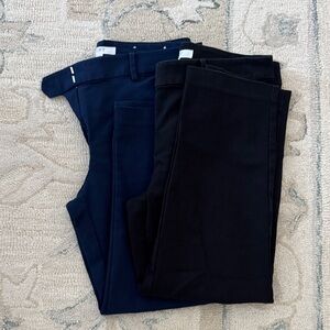 2 pairs of Loft riviera ankle pants in black and navy